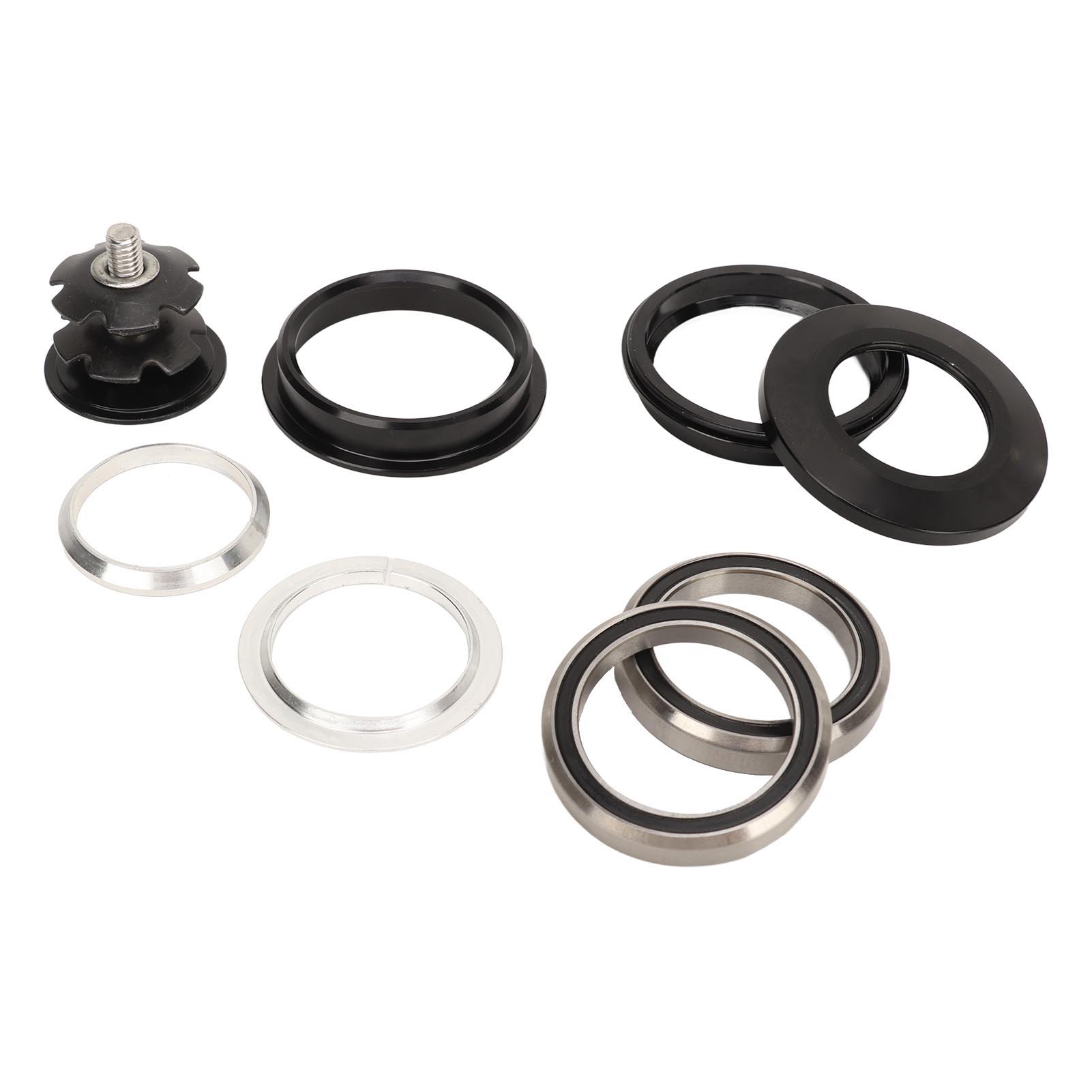 

Bike Headset 44mm Aluminium Alloy Sealing Double Bearing Straight Steerer Front Fork Recessed Bike Parts for MTB Road Bike