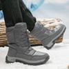 Winter Couple Cotton Shoes Plush Warm Snow Boots Outdoor Non-slip Hiking Boots Waterproof Mid-calf Boot 2025New Winter Men Boots