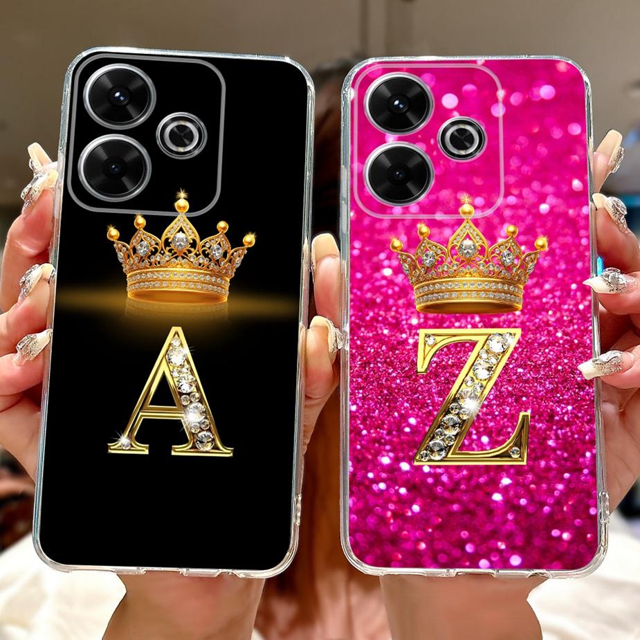 For Xiaomi Redmi 13 Case New Letters Cover 6.79'' Clear Silicone Soft TPU Phone Case For Xiaomi Redmi 13 Redmi13 Back Cover Bags