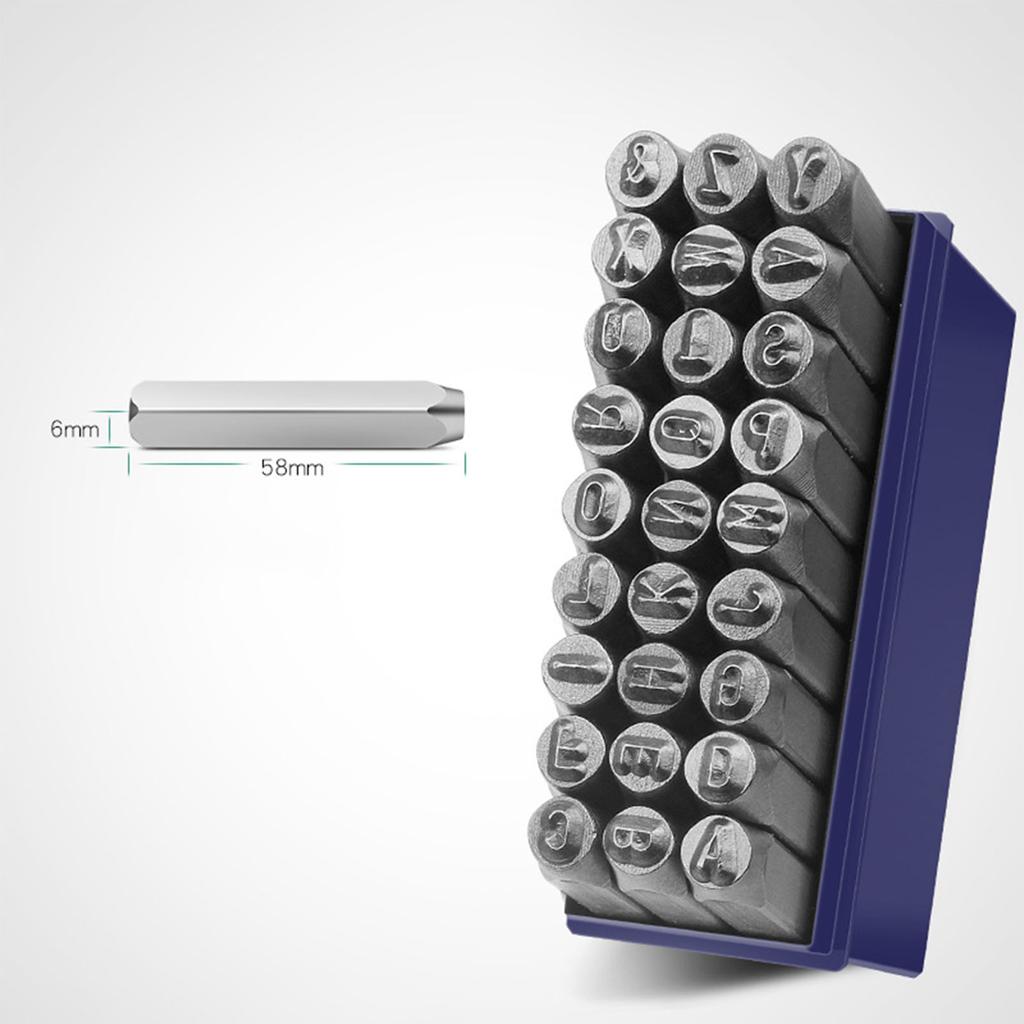 Çelik Kalıp Metal Damgalama Kiti 3/4/5/6/8mm Rakam Harf Alfabe Zımba Aletleri Kendin Yap Takı Altın Gümüş Metal Deri LOGO Damgası