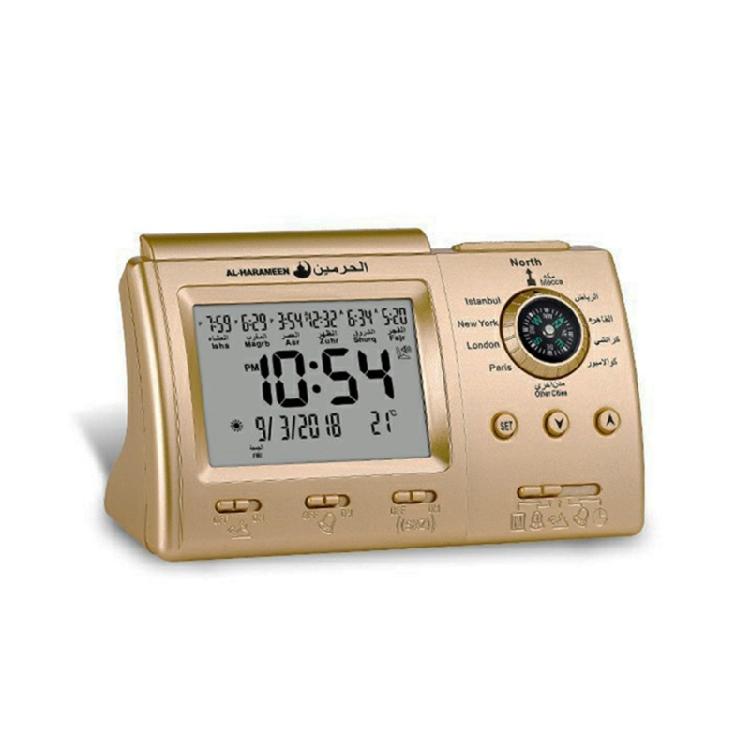 Portable Tabletop Muslim Clock Durable Alarm Clock for w/ blah Direction Azan