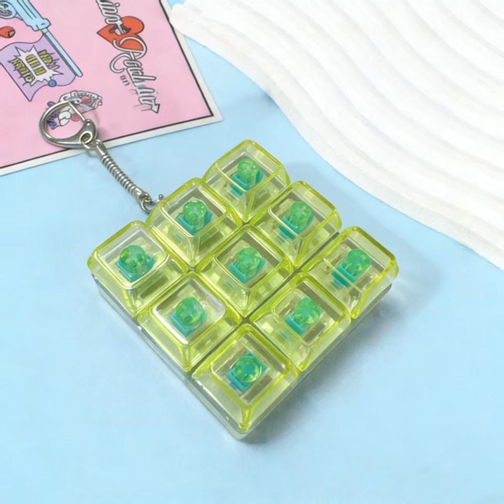 9-Key Decompression Luminous Colorful High-Transparency Toy Tetris Keys 3 * 3 Mechanical Keyboard Explosive Pendant