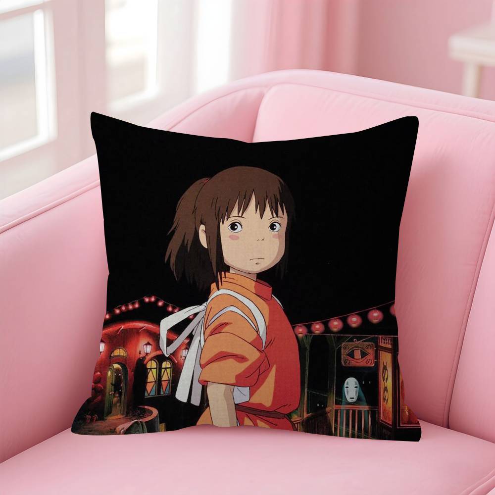 

pillow cover sofa cushion cover home room decoration children gift Movie SSpirited AAway Anime 30x30 cm