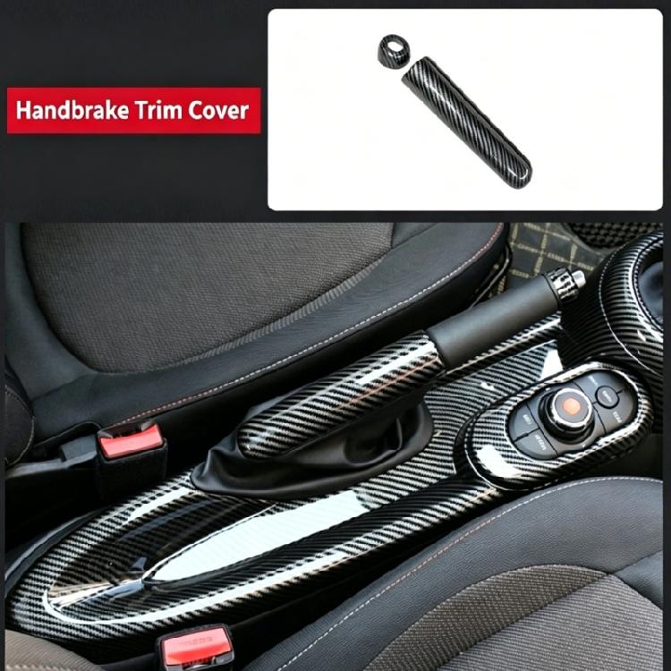 Handbrake Trim Cover, Carbon Fiber Pattern ABS Accent for F55 F56 F57 Parking Brake Console Detail, Cabin Surfaces, and Trim Styling