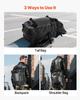 Motorcycle Tail Bag, 30 L Motorcycle Rear Seat Bag with Waterproof Rain Cover, Outdoor Sports Motorbike Luggage Storage Trunk Rack Backpack with
