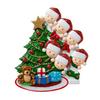 Custom Family Christmas Ornaments with Name Peeking Family of 2/3/4/5/6 Christmas Tree Ornament Holiday Gift for Family Friend