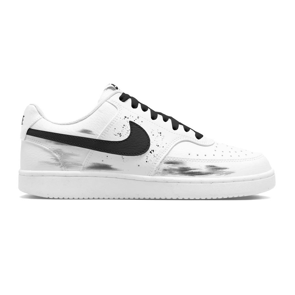 Nike Court Vision 1 Ink Dyed Galaxy Slip Resistant Abrasion Resistant Low top Skateboard Shoes Men's Black White DH2987-101(Team1629-)