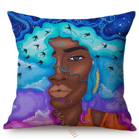 Pop Abstract Africa Woman Pattern Pillow Case, Sexy Oil Painting Art, Sofa Decoration, Cotton Linen Cushion Cover, Fashion
