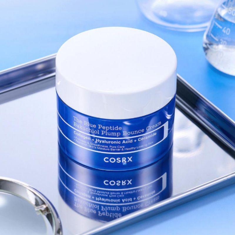 COSRX The Blue Peptide Bakuchiol Plump Bounce Cream 50g Korean Anti-Aging Moisturizing Face Cream for Firm & Glowing Skin