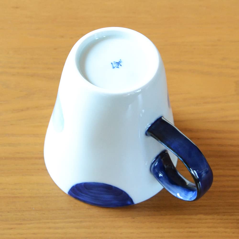 Presente de aniversário Caneca Café Arita Ware Hasami Ware Microondas Seguro Nisai Maru Crest Blue Gift