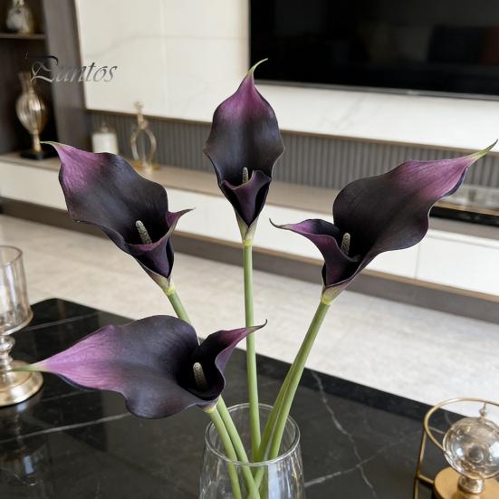 Long-lasting Artificial Flower Common Calla Lily Realistic Fake Stem Home Office Durable Wedding Party Indoor Outdoor Faux Bloom Centerpiece