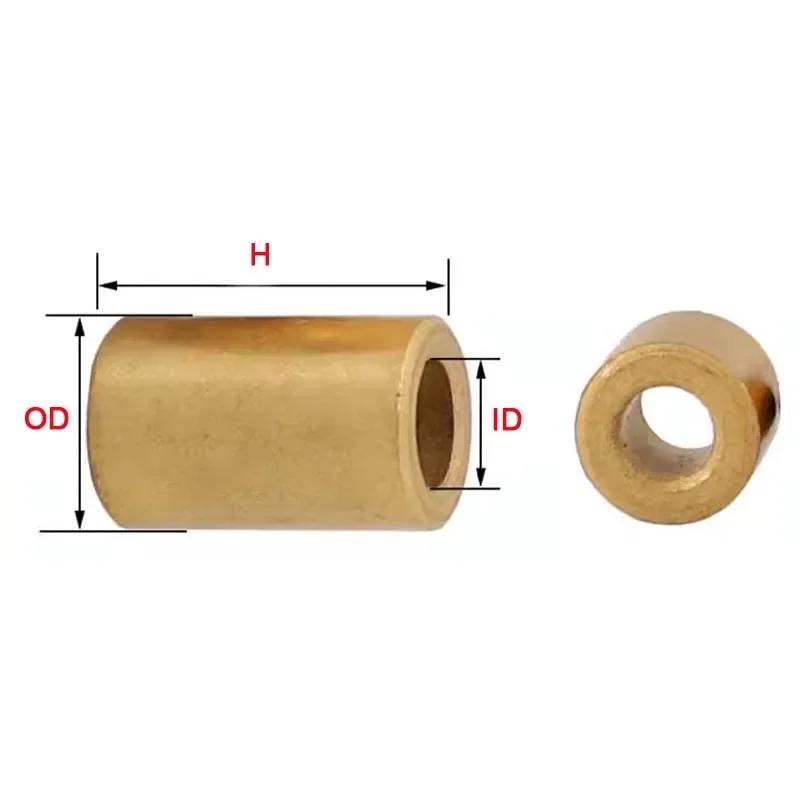 

2-10Pcs ID 6mm 8mm Powder Metallurgy Oil Brass Bushing Guide Sleeve Precision Copper Base Bearing Shafts Inner Bushing 6x8x5mm 10pcs)