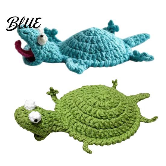 Table Protector Coaster Crochet Lizard Coaster Funny Handmade Animal Cup Mat 3D Knitted Unique Mat Drink for Desk Cute Heat Resistant Decorative