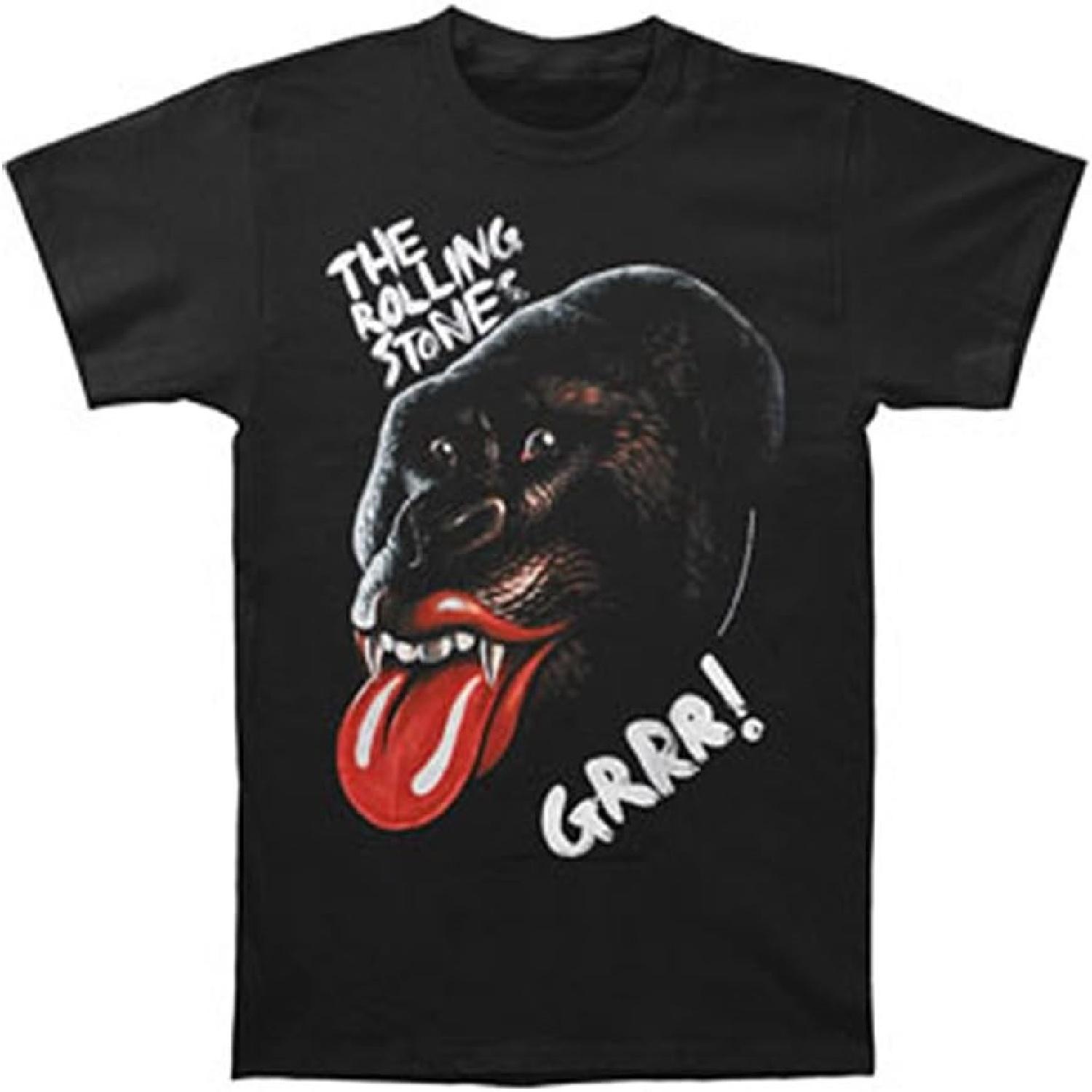 Мужская футболка Rolling Stones Grrr Черная Горилла Черный S