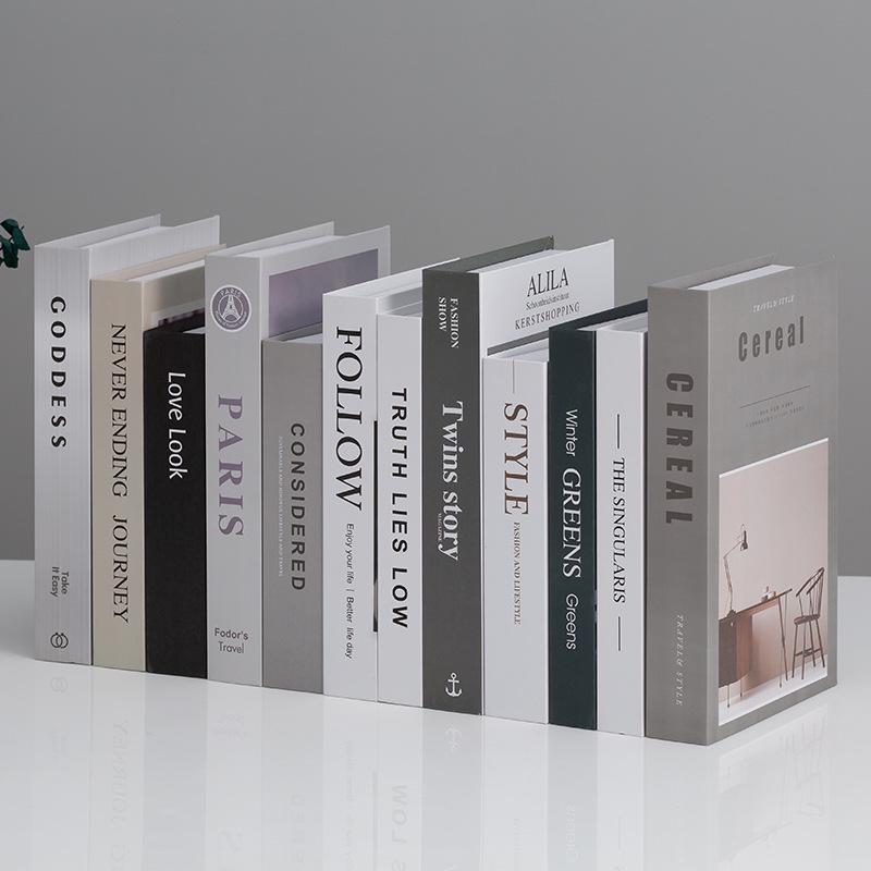 Minimalist Faux Book Decor for Living Room Display