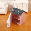 1 Villa Doll House Mini Furniture Set with Cute Pockets, Pink and Blue Walls, Gray Roof, Perfect Doll House Accessories