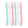 6Pcs Eyebrow Scissors, Eyebrow Shaper Tool, Eyebrow Razor, Foldable Eyebrow Razors - Safe Shaper Tool Kit, Facial Hair Remover for Beginners, Porta