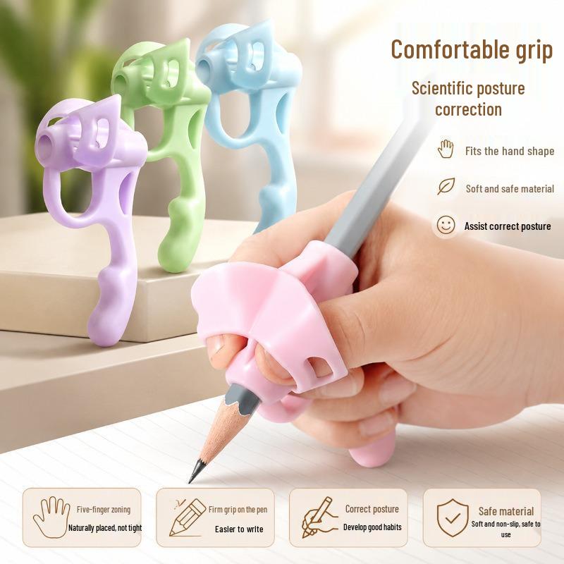 Five-Finger Silicone Pencil Grip for Kids: Corrects Writing Posture