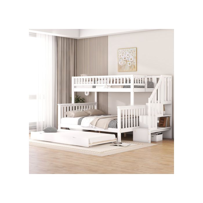 Paturi suprapuse - MUVOE - 90x200 cm și 140x200 cm - Lemn masiv - Design contemporan - 4 locuri