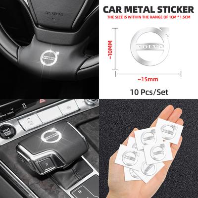 2/5/10ks Kovový 3D emblém auta Zadní kufr Personalizovaná samolepka Odznak Obtisk Pro Xc90 S60 S80 Xc60 Xc70 Xc90 Fh V50 S40 C30