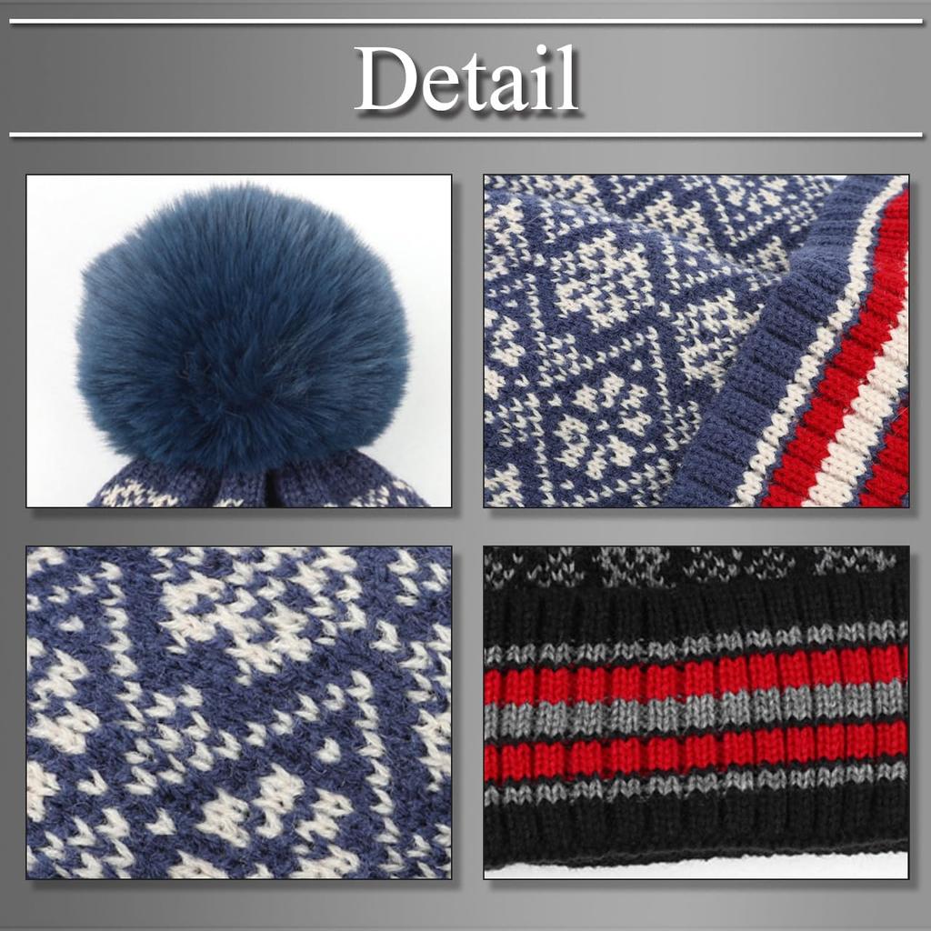 Hat Knit Camping Ski Bonbon Outdoor Snowboarding CAQ009 [Buzz Selection] Autumn/Winter Men's Women's (Red)