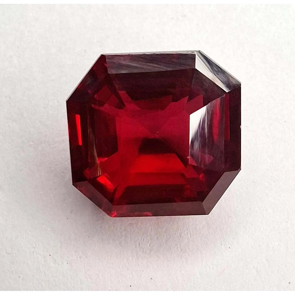 Stunning Natural Red Mozambique 16-18 Ct Asscher Cut Certified Loose Gemstone