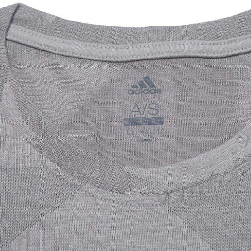 Adidas On The Move Series Fashion Comfortable Soft Round Neck Short Sleeve T-Shirt Men Tops Gray BQ0727