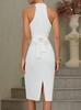 Solid color dress European and American elegant dress simple hot-selling dress
