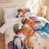 Home Textiles Three-Piece Romantic Valentine'S Day Cartoon Digital Printing Quilt Pillowcase Bedding