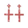 Cross Rhinestone Earrings Long Full Diamond High-End Fashion Earrings Women'S Earrings