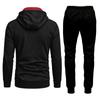 Men's Lined Zip Up Hoodie Tracksuit Set, Long Sleeve Sweatshirt and Pants for Outdoor Sports and Training