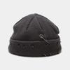 New Winter Harajuku Beanies Knitted Hat Women Fashion Warm Thick Men Hip Hop Pin Hole Skullcap Short Hat Unisex Basic Cap