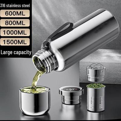 Popular 316 Stainless Steel Insulated Travel Water Bottle, Large Capacity, Portable for Outdoor Sports & Cars