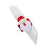 Juego de 4 anillos para servilletas de Navidad, soporte para anillos de servilleta con forma de cinturón de Papá Noel, decoración para mesa de banquete de Navidad para el hogar