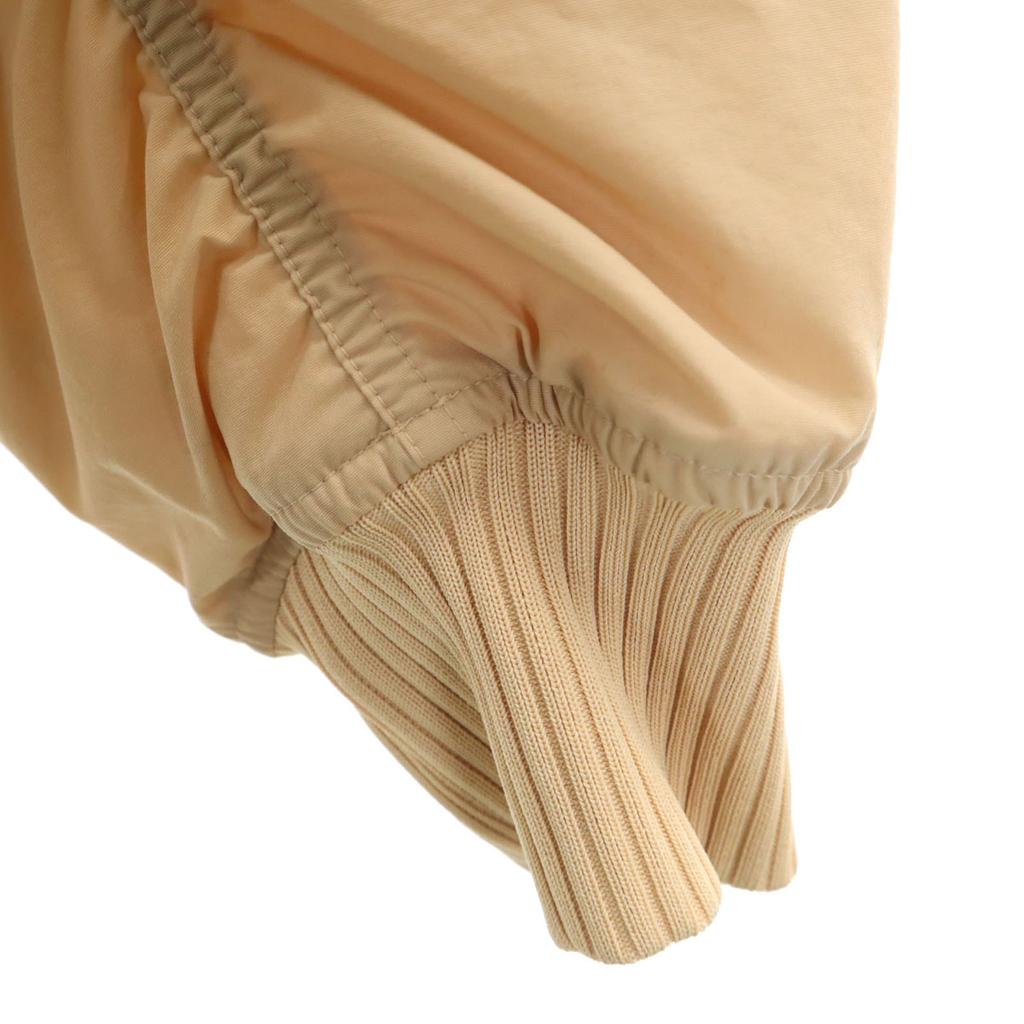 Adidas Trefoil Logo Blouson M Beige Quilted Back Women Used