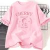 Cherry Vintage T Shirt WOMEN Cherry Festival TShirt Summer Fruit Graphic Tees Casual Cotton Short Sleeve Tshirt HighQuality