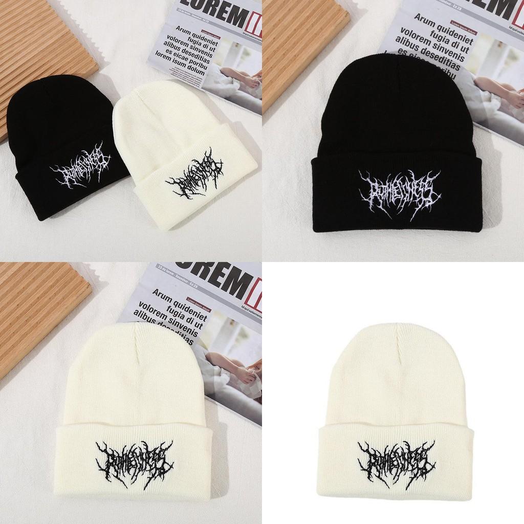 Minimally Knit Cap For Adults With Embroidered Detail For Winter Wear Casual