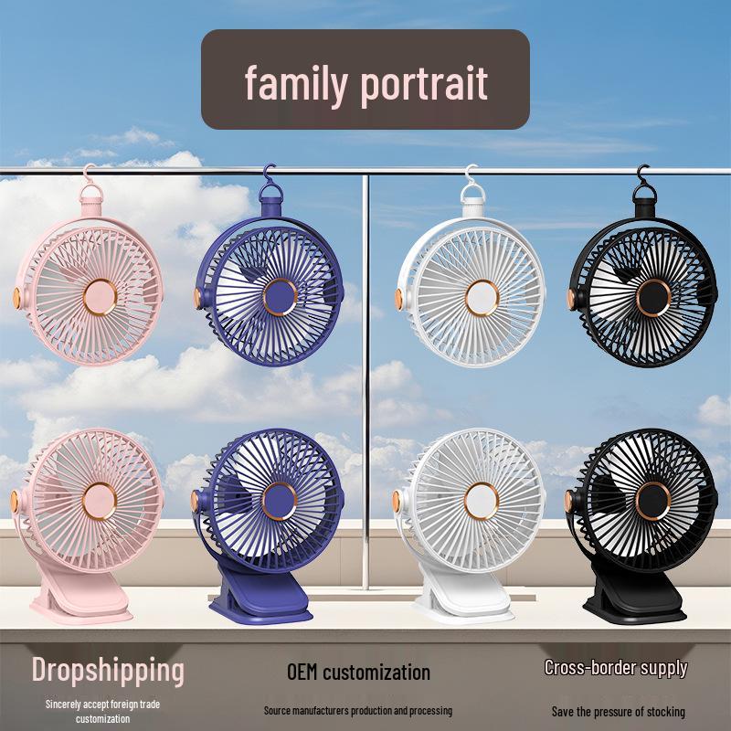 Silent Turbine Clip Fan for Desk or Wall - Powerful Cooling for Office and Dorm