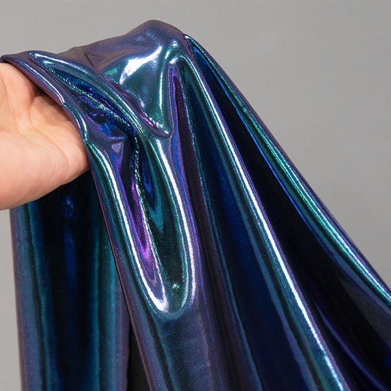 Glitter Laser Fabric Soft Shiny Liquid Iridescent Holographic Cloth DIY Sewing Stage Costume Wedding Party Background