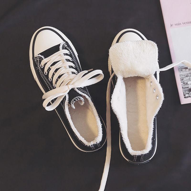 Platform canvas shoes women's 2024 spring new low-top little white shoes student versatile casual black board shoes cloth shoes