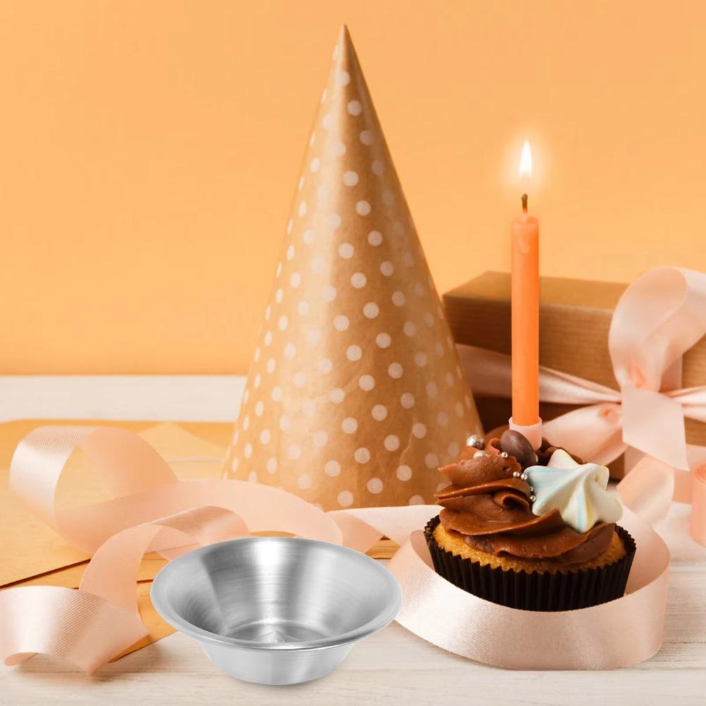 5pcs Reusable Cookie Mold Round Muffin Cake Pans Kitchen Gadgets Egg Tart Mold Pudding
