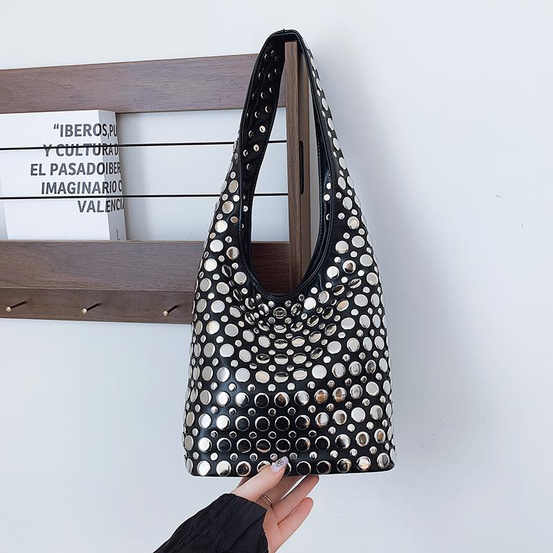 Designer Geometrische Schultertasche Für Damen Top Marke Handtasche Luxus Glänzender Nieten Handgefertigt Abend-Clutch Tasche Mode Party Portemonnaie