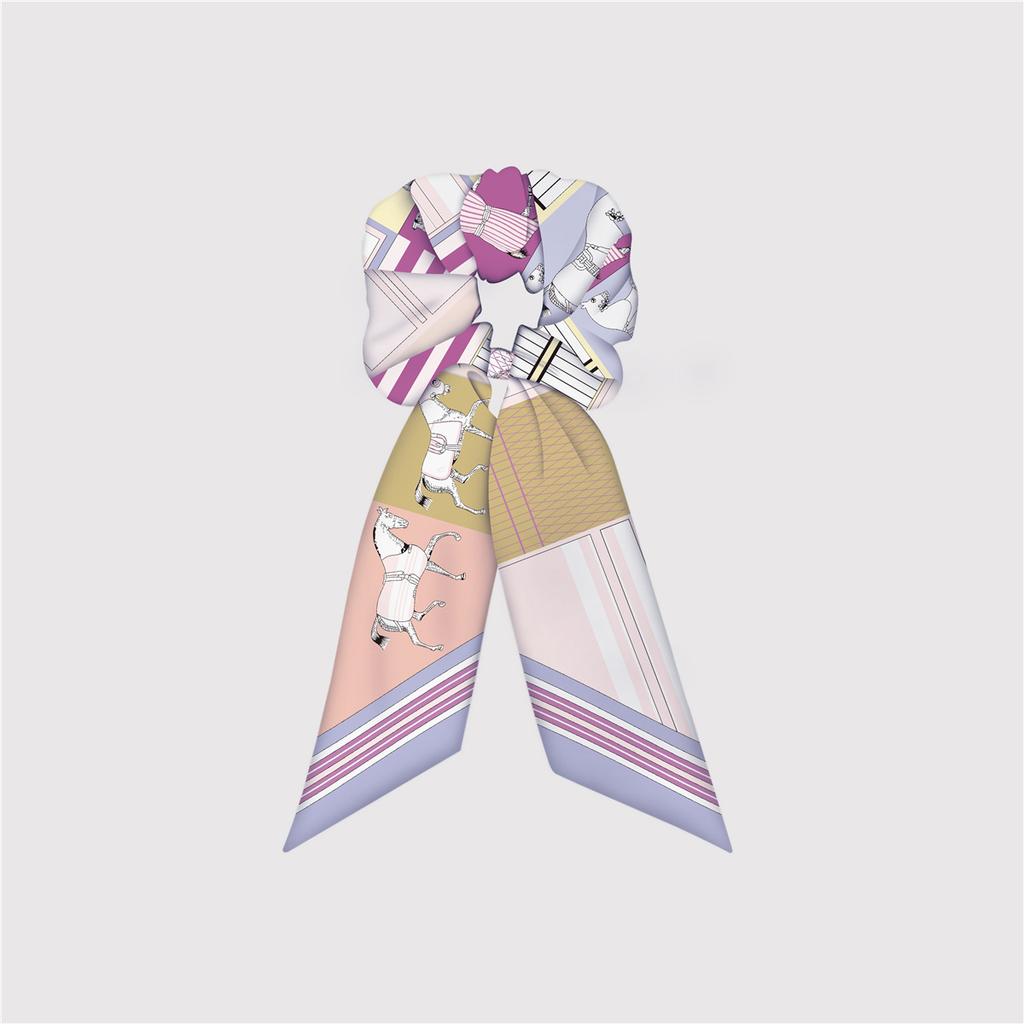 Elegant Silk Large Scrunchies Rubber Bands Women Hair Scarf Elastic Hair Bands Ties Ponytail Holder Hair Accessories for Girls