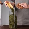 with Handle Airtight Canister Glass Food Container Kitchen Storage Bottles  for Tea Coffee Beans