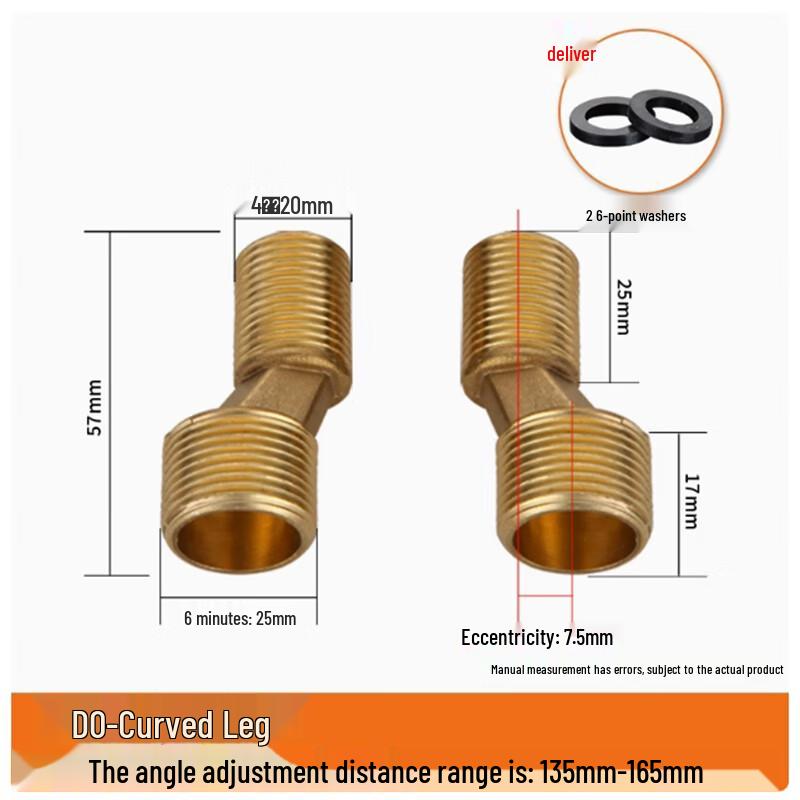 Угловой переходник-редуктор для душевого смесителя Zhuoma