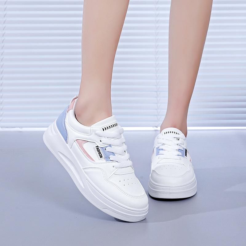 Foreign trade 35-44 little white shoes women's 2025 new spring popular versatile platform leisure sports student board shoes QR773