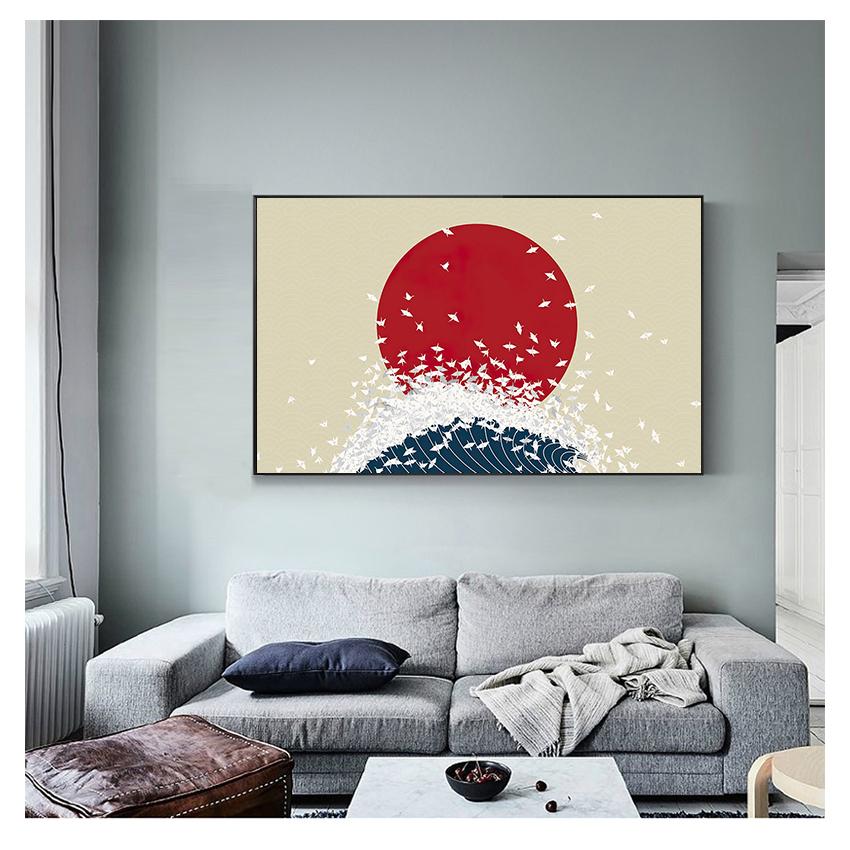 

Принты, настенная живопись, пейзажная картина, декоративная для декора гостиной, японский холст, художественные постеры и