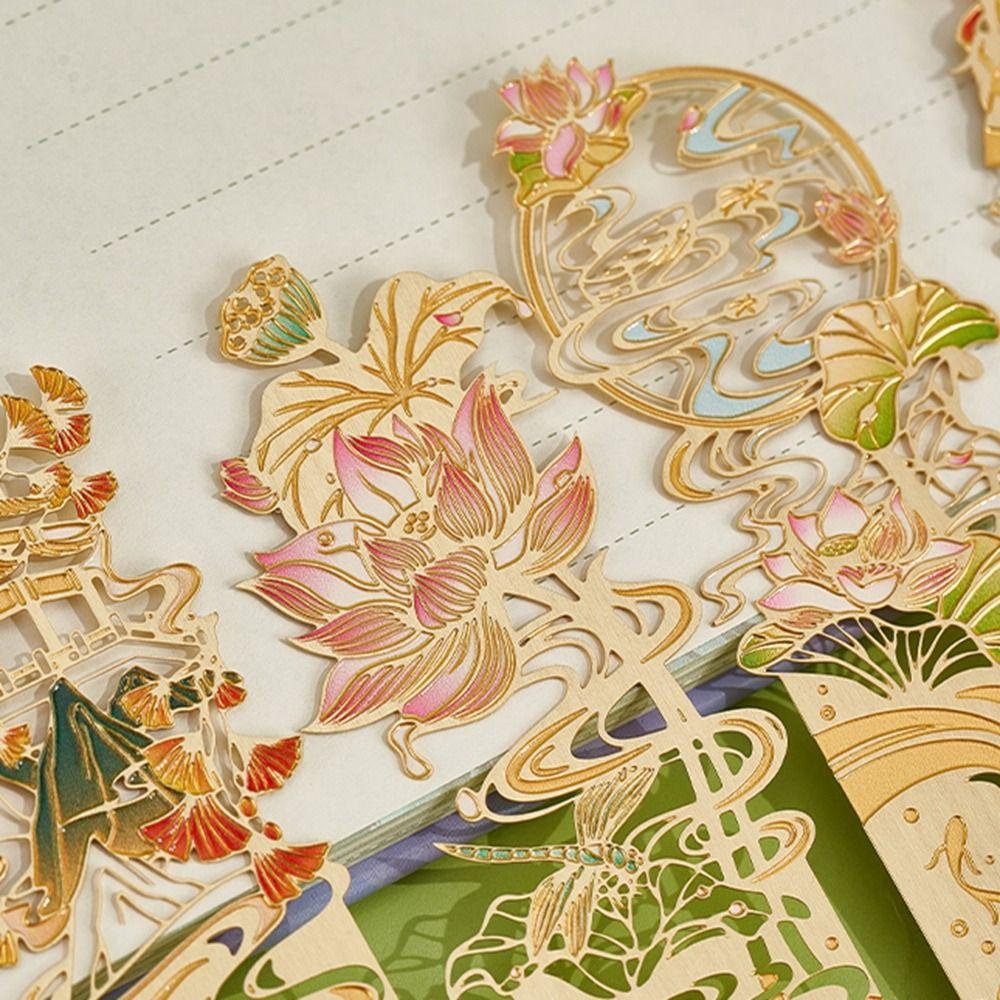 Tassel Hollow Out Bookmark Metal Book Clip Retro Metal Bookmark  Student