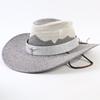 Western Cowboy Hat Men and Women Summer Breathable Sunscreen Visor Hat Big Brim Outdoor Travel Straw Top Hat