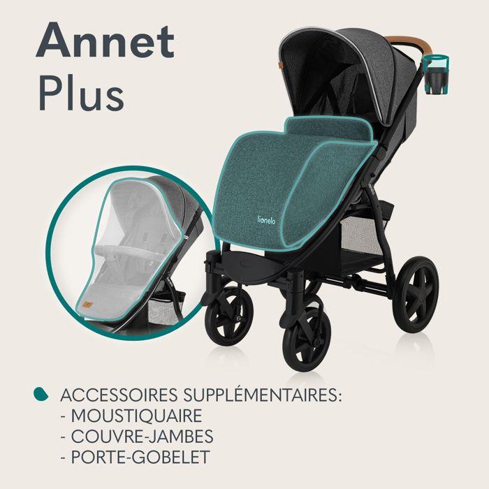 Poussette Canne Universelle LIONELO Annet Plus - Jusqu'à 22 Kg - Sécurité 5 Points D'attache